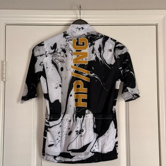 Black and White Graphic Cycling Jersey - Picture 2 of 2